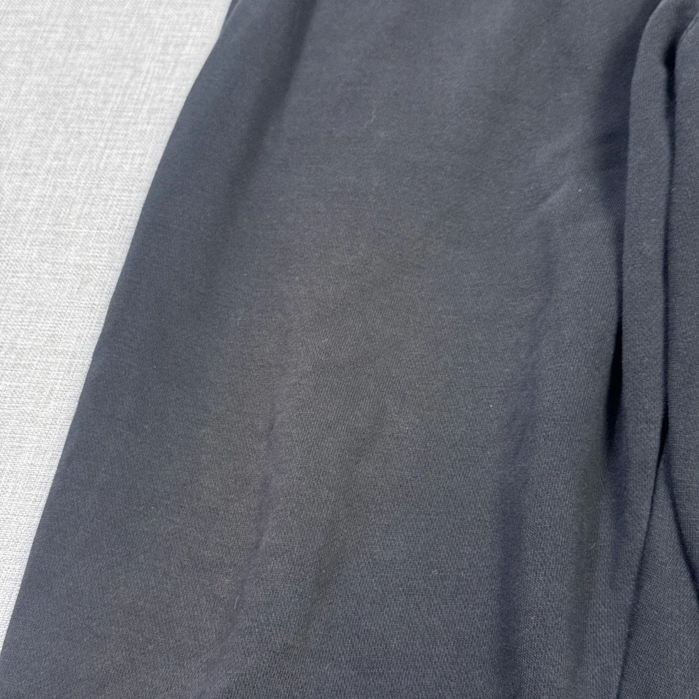 Nike Jogger Pants Mens Large Black Fleece Drawstring Pockets Ribbed Tapered